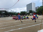 １１月5日　運動会の様子（クラス対抗リレー）です。